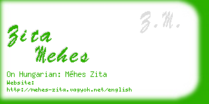 zita mehes business card